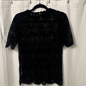 Zara Black Lace Women's Blouse